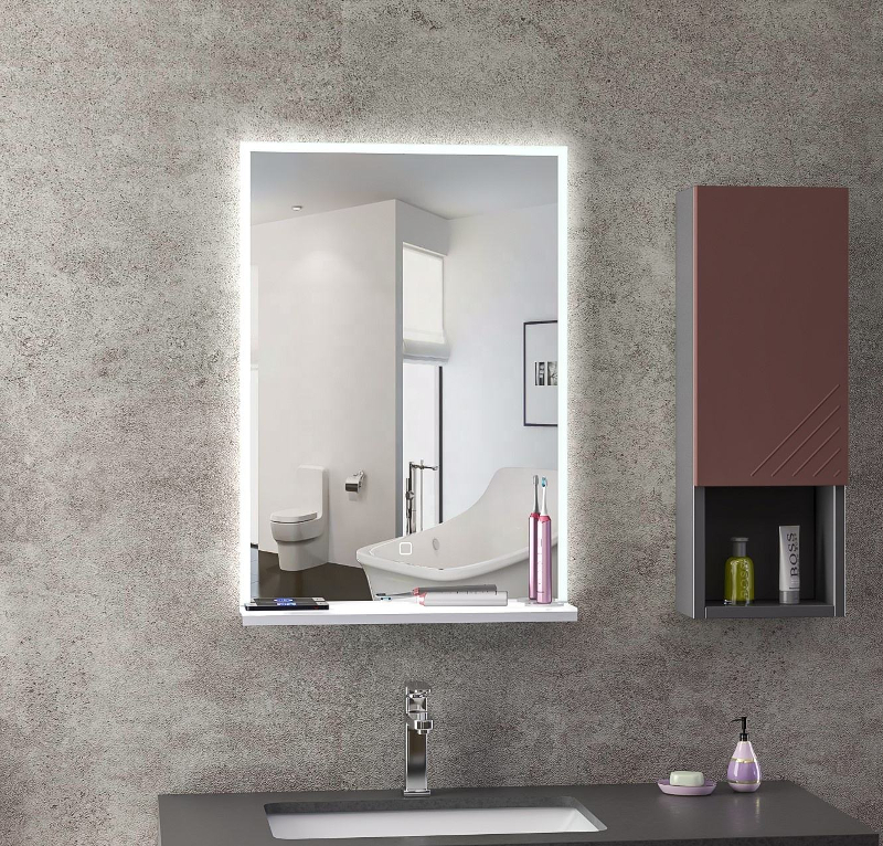 Smart Bathroom Mirror with Phone & Toothbrush Charger / Double Sided ...