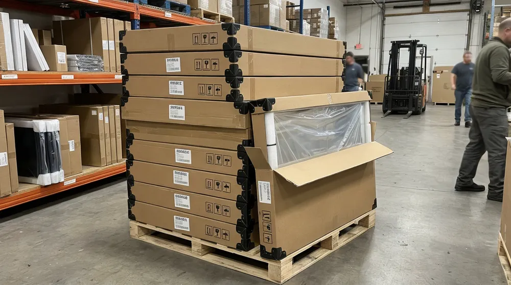 Acrylic mirrors packaged for e-commerce fulfillment and last-mile delivery