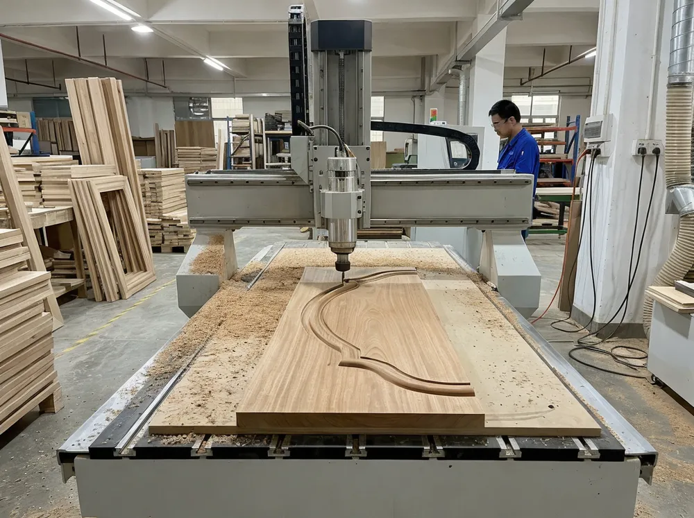 CNC routing custom frame profiles for hallway mirrors