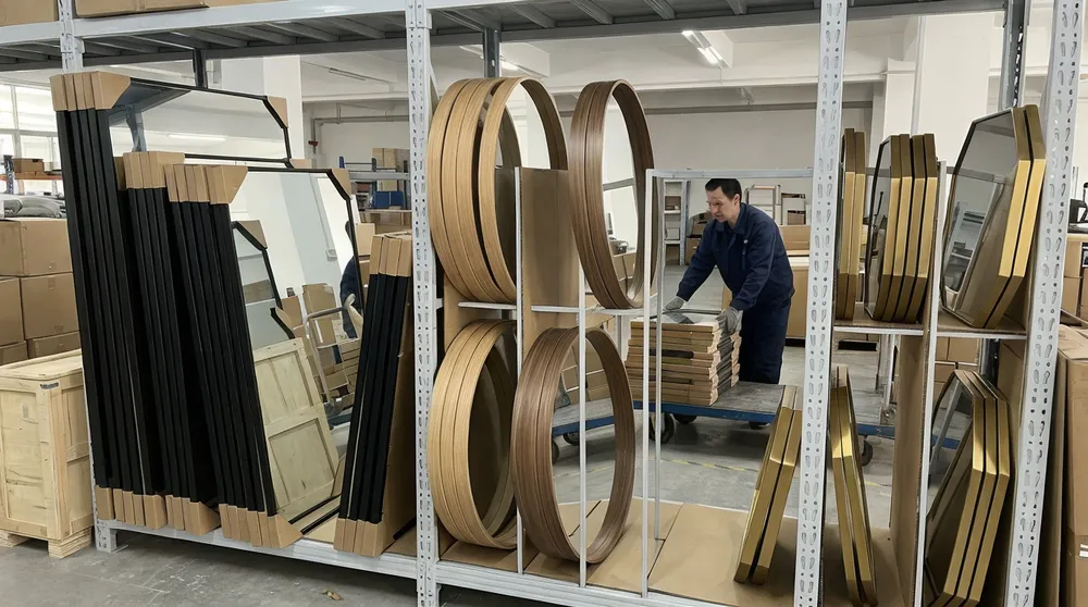 Staging company mirror inventory for residential properties