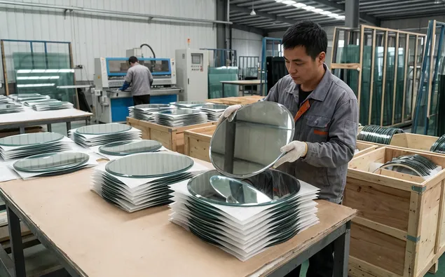 Flat centerpiece mirrors with beveled edges for table displays and events