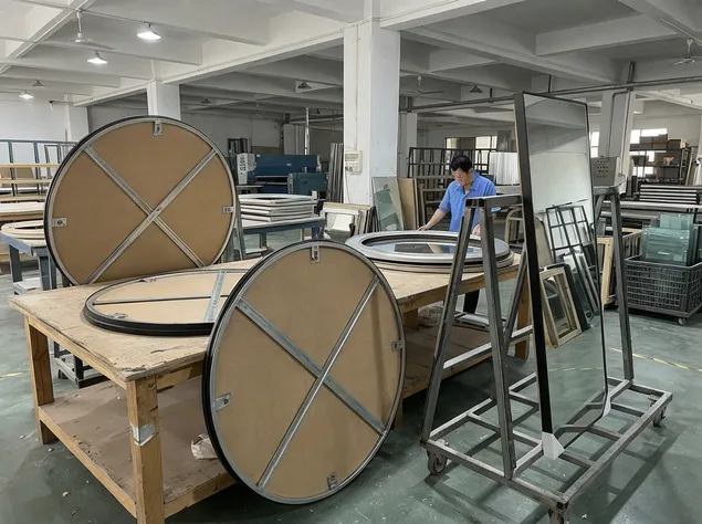 Large format decor mirrors above 80cm with reinforced backing systems