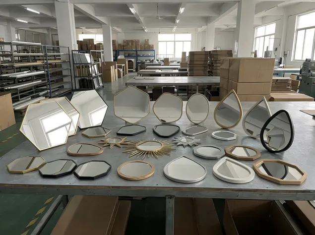 Small and accent decor mirrors under 50cm in various shapes