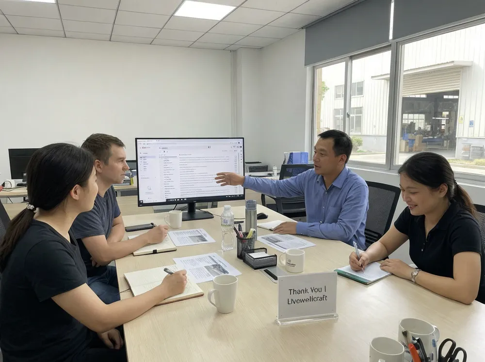 Livewellcraft team reviewing customer inquiries