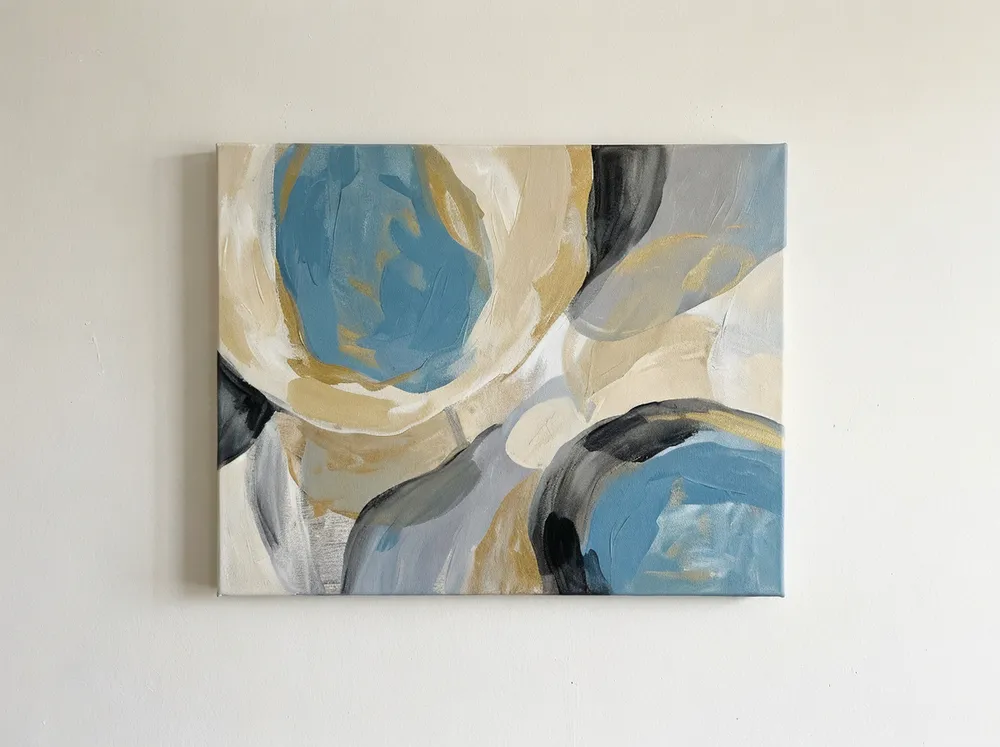 Abstract canvas wall art product photography for e-commerce listing