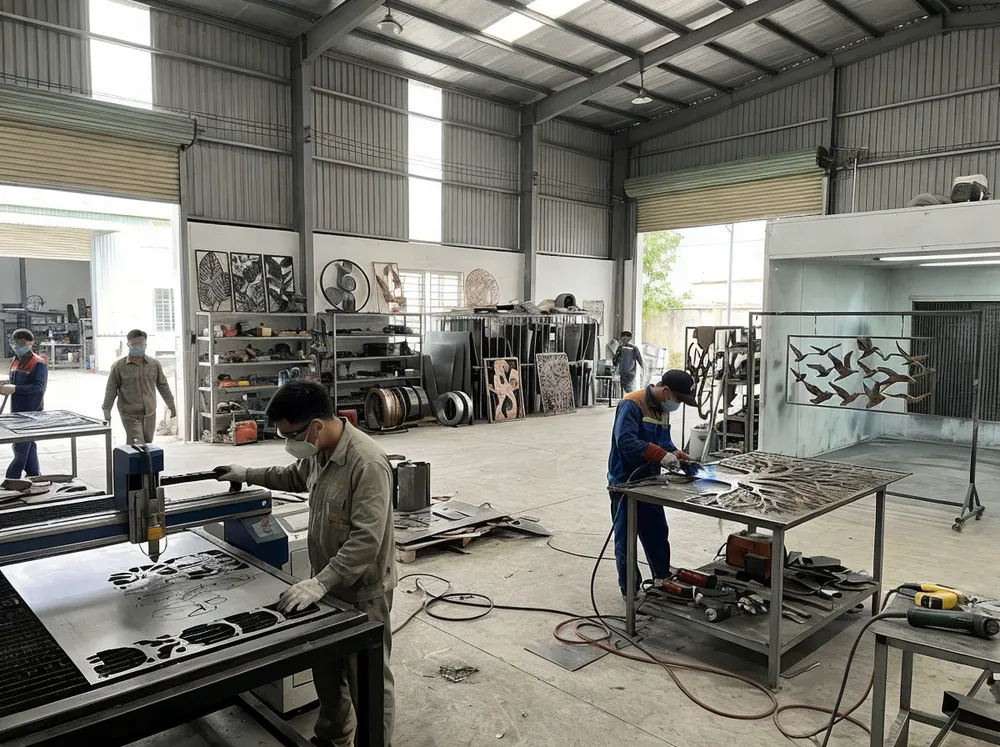 Livewellcraft metal wall art production facility in Dong Nai, Vietnam