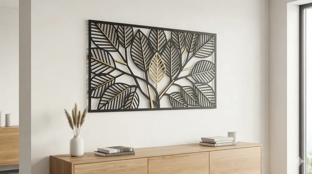 Metal wall art product photography for e-commerce retail display