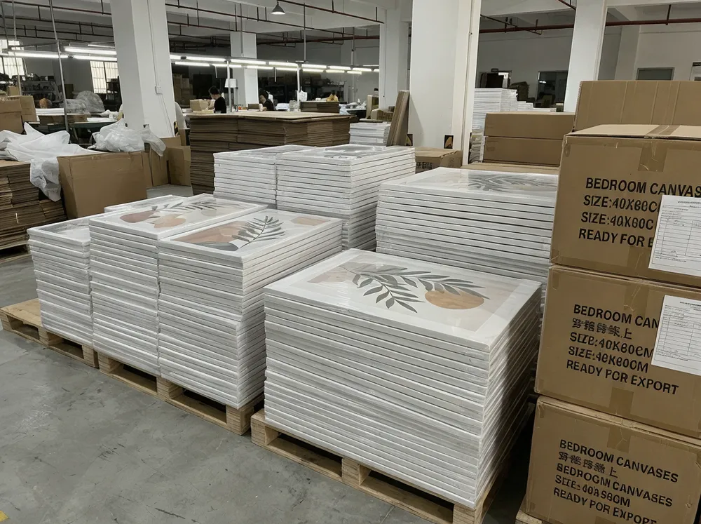 Bedroom wall art starter order - canvas sets in 40x60cm and 50x70cm sizes ready for wholesale distribution