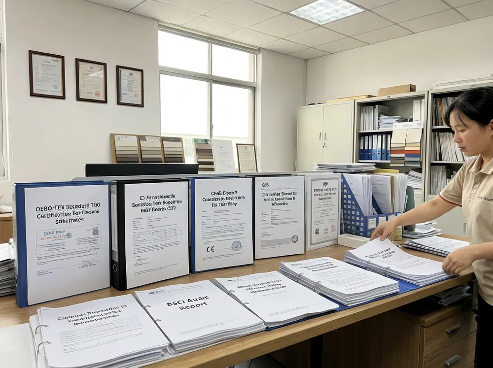 Material safety certifications and compliance documentation for living room wall art production