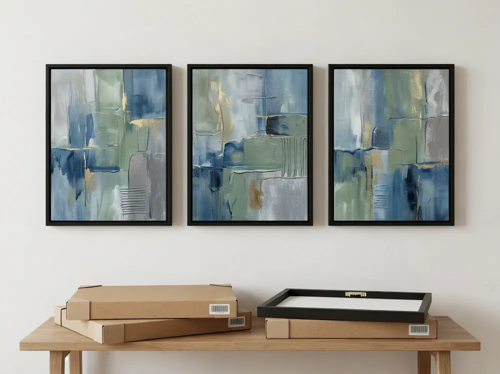 Abstract wall art product photography for e-commerce retail listing