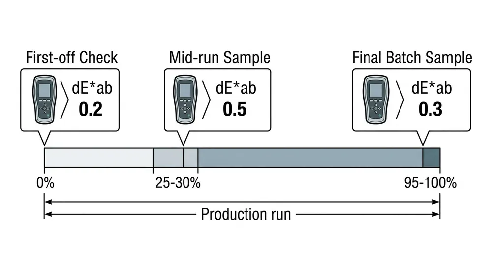 Three-gate batch QC process for nature wall art color consistency during mass production