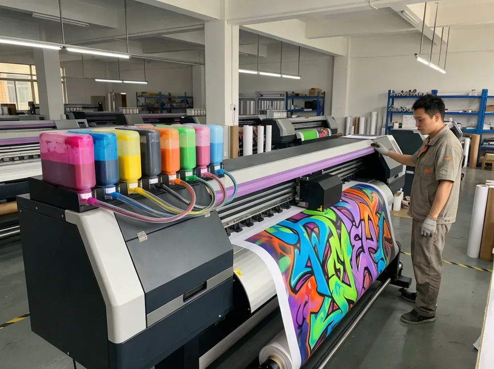 Extended-gamut printing process for high-saturation graffiti wall art