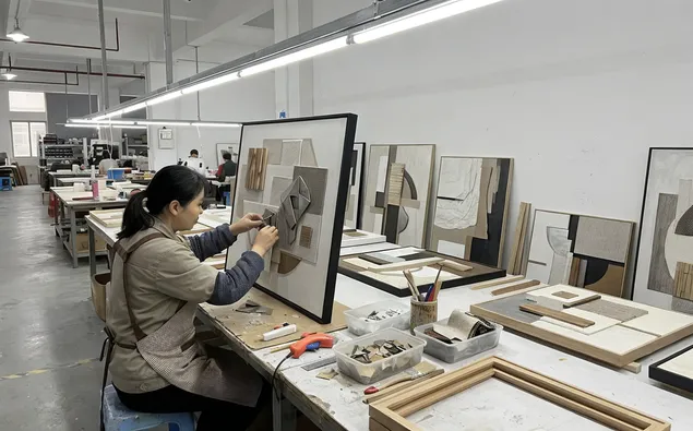 Unique wall art with one-of-a-kind dimensional elements