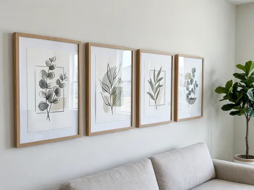 Coordinated drawing series for model home staging