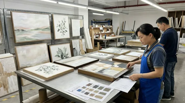 Custom paintings specified for residential interior design project